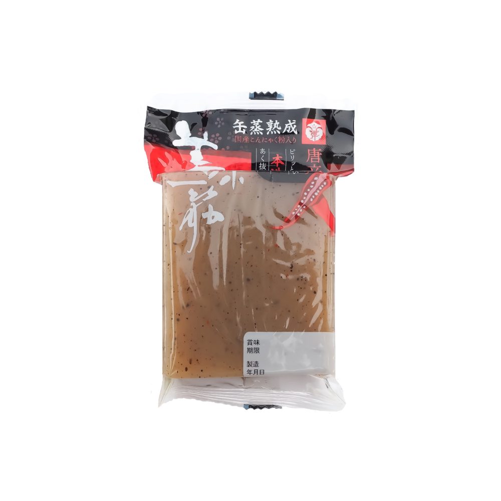 缶蒸熟成唐辛子入り本造りみに板こんにゃく 120g