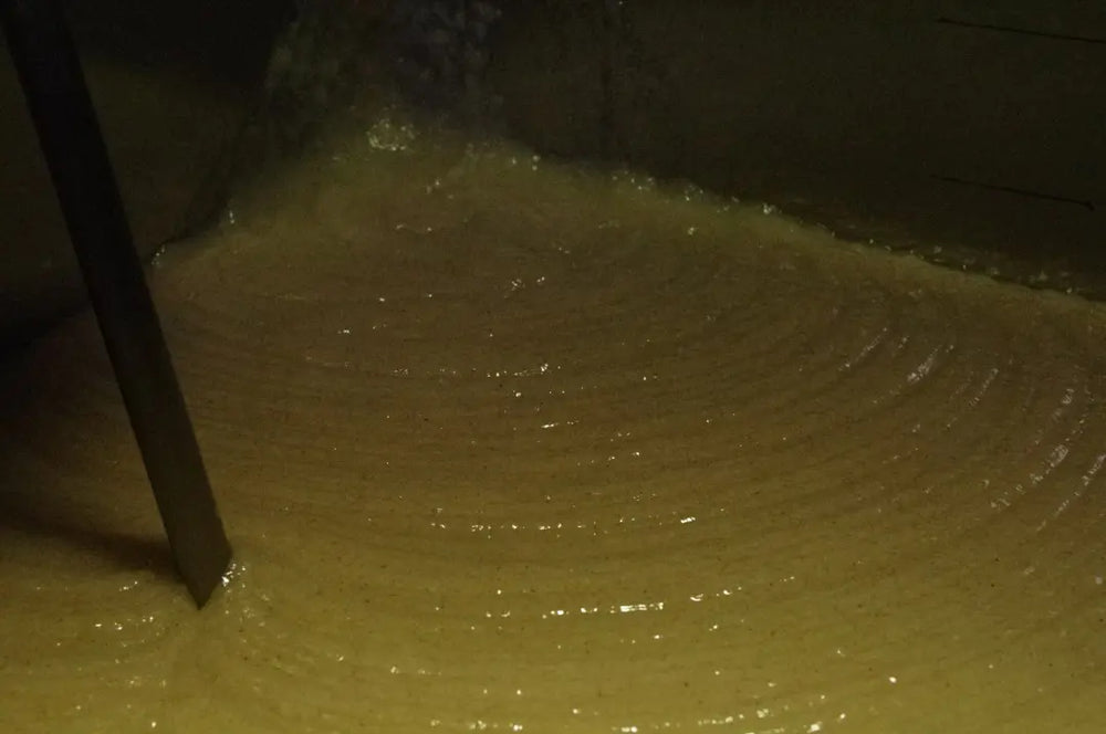 Thawing and mashing konjac root